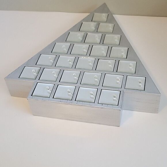 Threshold Mirrored Doors Christmas Tree Advent Calendar Silver Holiday - Picture 8 of 8